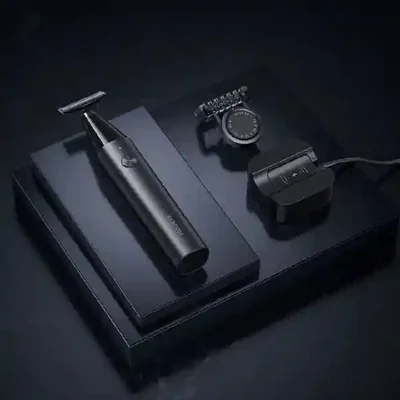 لوازم جانبی ریشتراش Xiaomi Uniblade X300 اقلام همراه ماشین اصلاح شیائومی Uniblade X300 شامل شانه سری چرخشی و شارژر