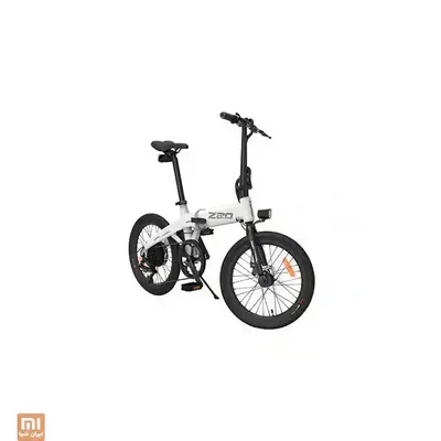 نمای اصلی دوچرخه برقی HIMO Z20 سفید دوچرخه الکتریکی تاشو سفید شیائومی HIMO Z20 از نمای سهرخ