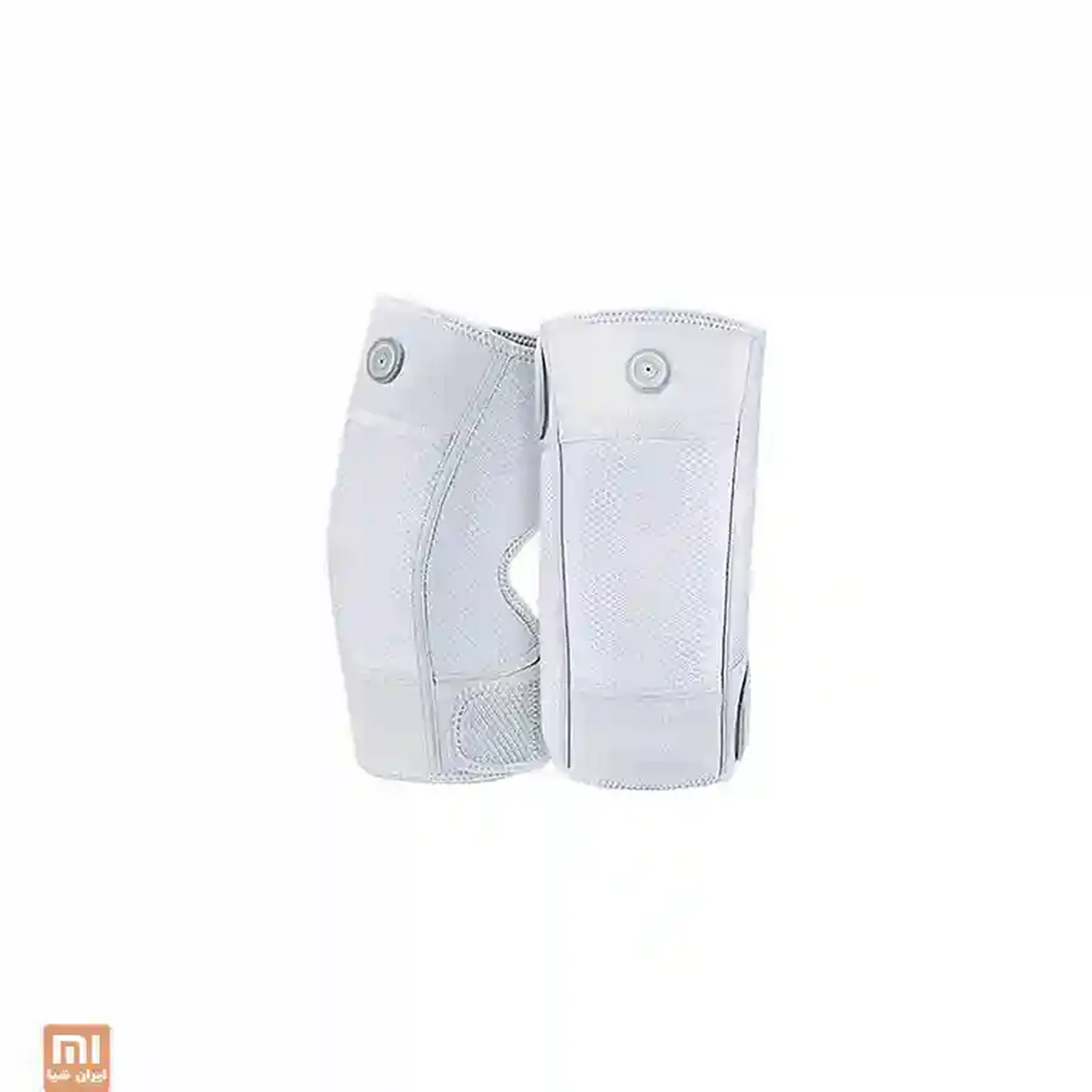 زانوبند الکتریکی سفید شیائومی PMA-G10 در دو نمای جلو و کنار