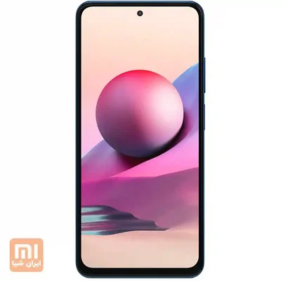 نمایشگر Redmi Note 10S از روبهرو نمای جلوی گوشی شیائومی Redmi Note 10S با دوربین سلفی حفرهای مرکزی