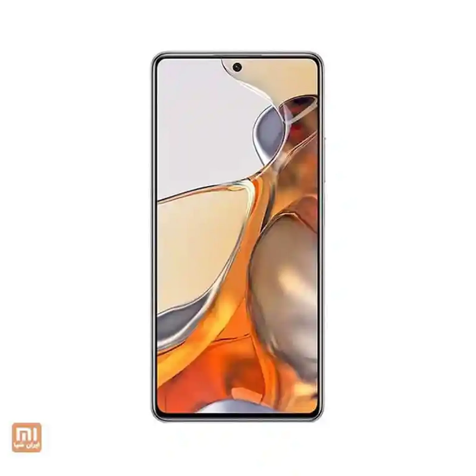 نمای جلوی گوشی شیائومی 11T Pro با نمایشگر تمام‌صفحه و حفره دوربین