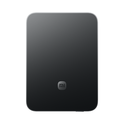 بدنه مشکی پاوربانک Xiaomi UltraThin Magnetic 5000 15W نمای روبهروی پاوربانک مغناطیسی مشکی شیائومی UltraThin 5000