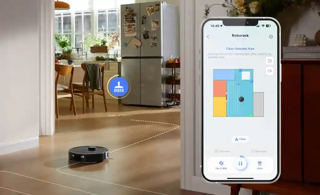 جارو رباتیک روبوراک مدل Roborock Qrevo Plus - تمیزکاری موقت